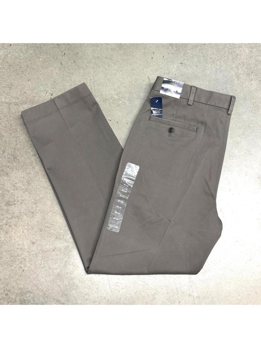 Brooks Brothers 346 Advantage Chino Clark Pants Mens 36x32 Brown Pleated NWT $80
